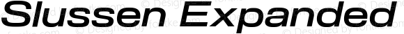 Slussen Expanded Semibold Italic
