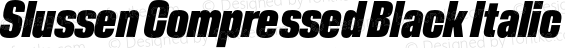 Slussen Compressed Black Italic