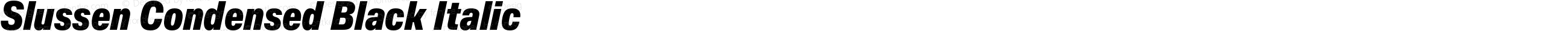 Slussen-CondensedBlackItalic