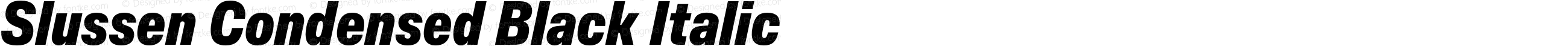 Slussen-CondensedBlackItalic