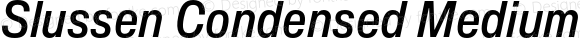 Slussen Condensed Medium Italic