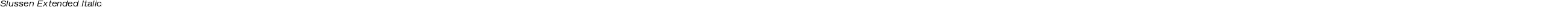 Slussen Extended Italic