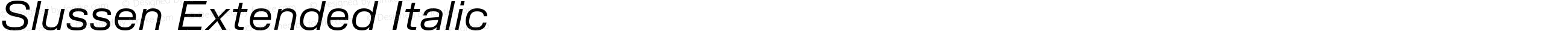 Slussen Extended Italic