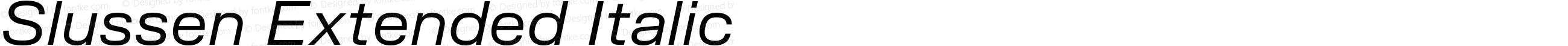 Slussen Extended Italic