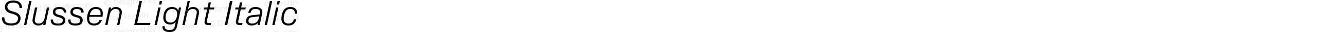 Slussen Light Italic