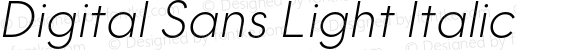 Digital Sans Light Italic