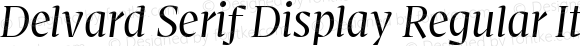 Delvard Serif Display Regular Italic