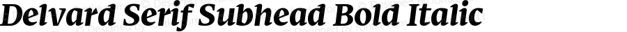 Delvard Serif Subhead Bold Italic