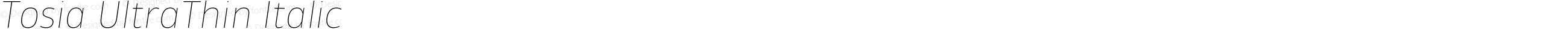 Tosia UltraThin Italic