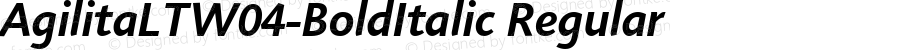 Agilita LT W04 Bold Italic