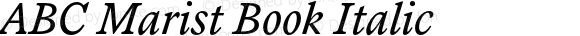 ABC Marist Book Italic