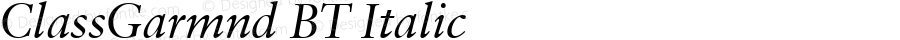 ClassGarmnd BT Italic