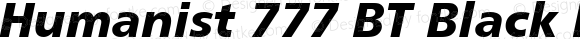 Humanist 777 BT Black Italic