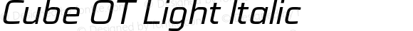 Cube OT Light Italic