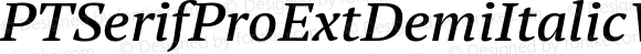 PT Serif Pro Ext DemiItalicW08