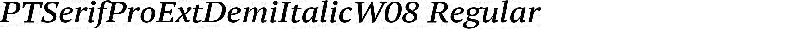 PT Serif Pro Ext DemiItalicW08