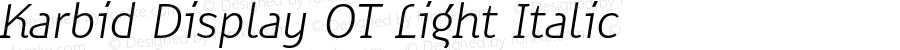 Karbid Display OT Light Italic