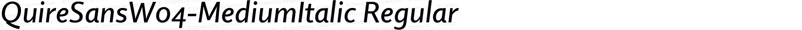 QuireSansW04-MediumItalic Regular