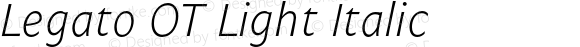 Legato OT Light Italic