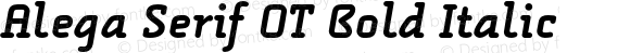 Alega Serif OT Bold Italic