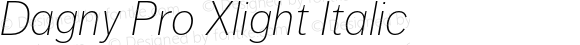 Dagny Pro Xlight Italic