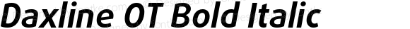 Daxline OT Bold Italic