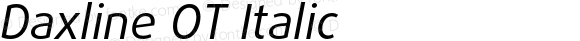 Daxline OT Italic