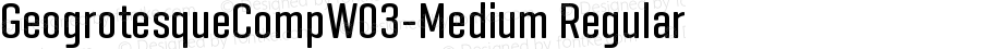 Geogrotesque Comp W03 Medium