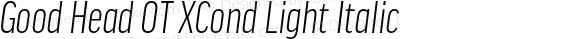 Good Head OT XCond Light Italic