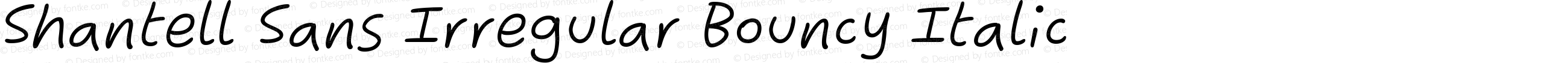 Shantell Sans Irregular Bouncy Italic