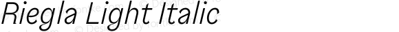 Riegla Light Italic