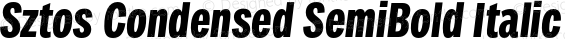 Sztos Condensed SemiBold Italic
