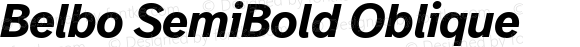 Belbo SemiBold Oblique