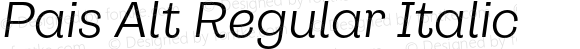 Pais Alt Regular Italic