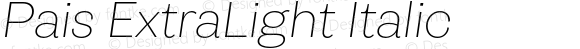 Pais ExtraLight Italic