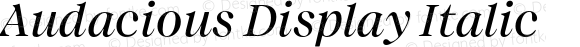 Audacious Display Italic