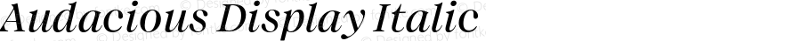 Audacious Display Italic