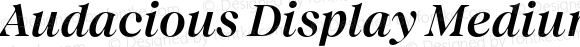 Audacious Display Medium Italic