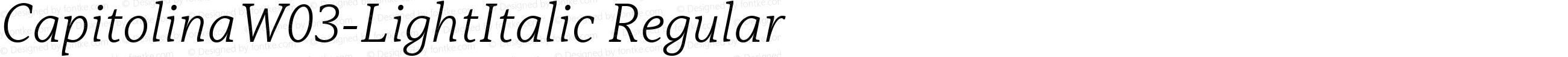 Capitolina W03 Light Italic