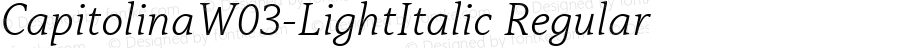 Capitolina W03 Light Italic