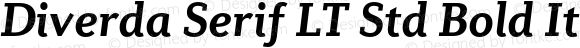 Diverda Serif LT Std Bold Italic