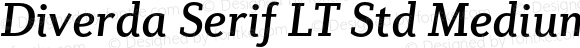 Diverda Serif LT Std Medium Italic