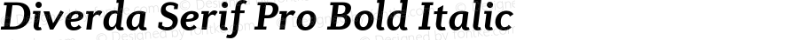 Diverda Serif Pro Bold Italic