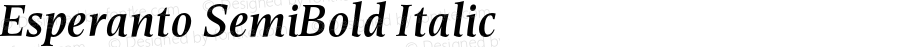 Esperanto SemiBold Italic