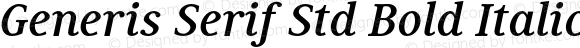 Generis Serif Std Bold Italic