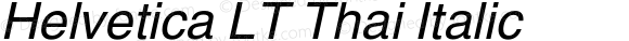 Helvetica LT Thai Italic