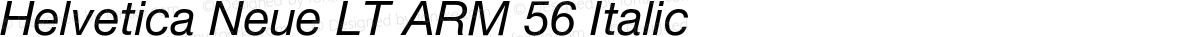 Helvetica Neue LT ARM 56 Italic