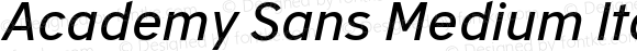 Academy Sans Medium Italic