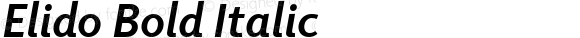 Elido Bold Italic