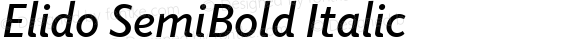 Elido SemiBold Italic